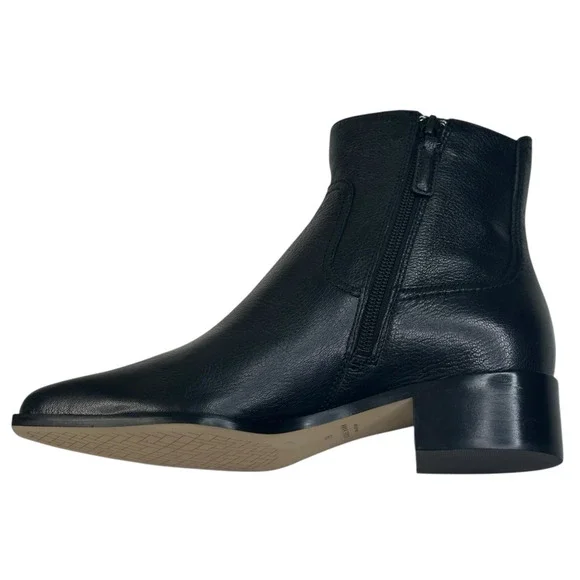 COLE HAAN Naia Black Leather Ankle Boots Womens Size 7B Side Zip New $200 O - Picture 6 of 12